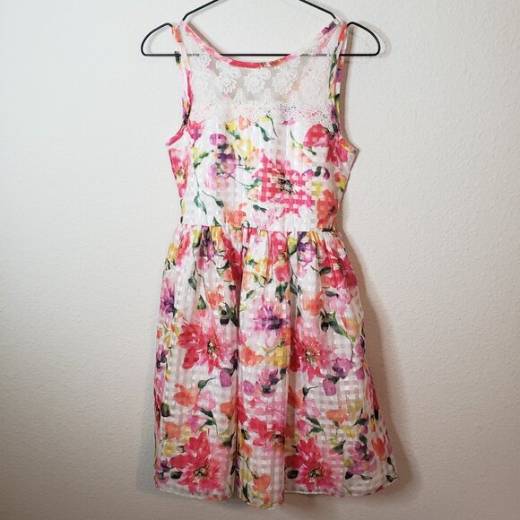 Bloome Girls Sz 16 Floral Lace Dress - Picture 1 of 7